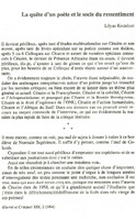 La quête d’un poète et le socle du ressentiment