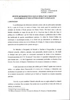 Petite rétrospective sur le débat de l'identité culturelle et des littératures nationales