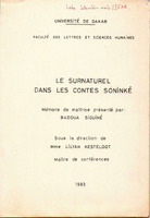 Le surnaturel dans les contes soninke